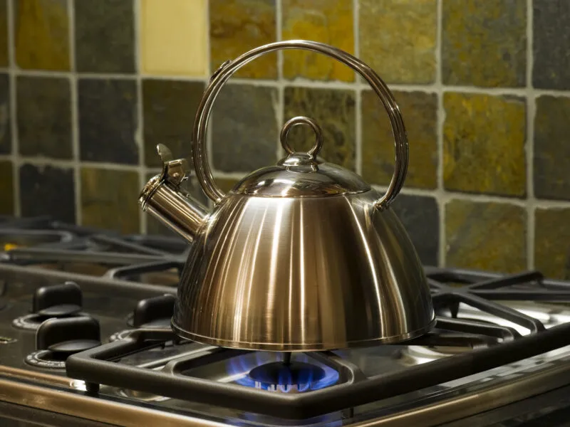 tea kettle flame stove tile utensil