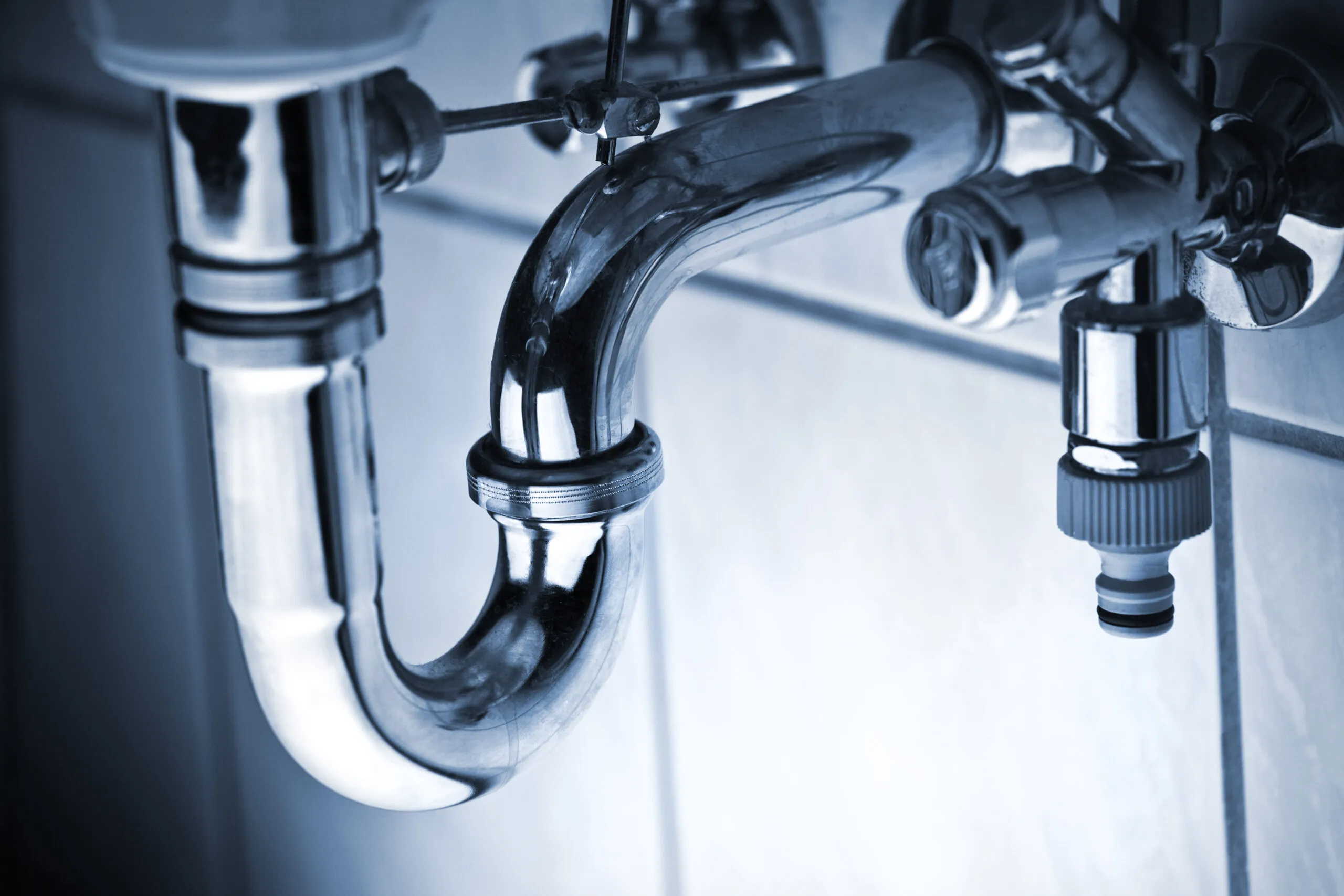Drain pipe under wash basin